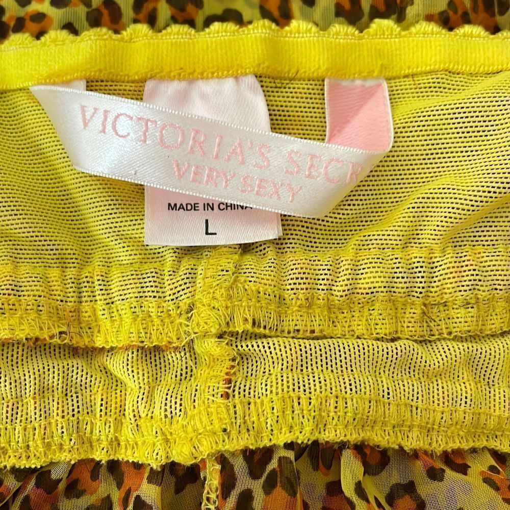 Victoria's Secret Very Sexy Cheetah Print Sheer Babydoll, Size Large - Picture 4 of 4